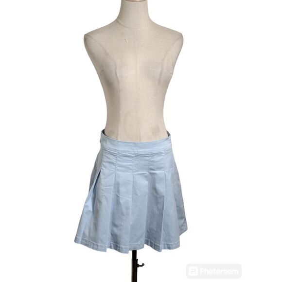 American Eagle Light Blue Pleated Mini Skirt NWT - Picture 1 of 6